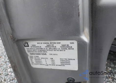 2006 Chevrolet Trailblazer Ext Ls z USA, uszkodzony, nr VIN 1GNES16S966132945